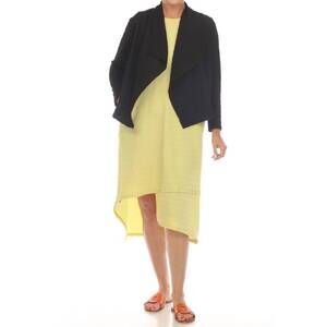 NEW INOAH pucker open cardigan in black